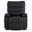 Massage Recliner Chair Black Faux Leather BRUCE