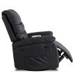 Massage Recliner Chair Black Faux Leather BRUCE