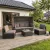 CALIENTE Garden Furniture Set Black/Brown