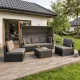 CALIENTE Garden Furniture Set Black/Brown