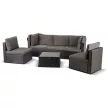 CALIENTE Garden Furniture Set Black/Brown