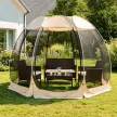 CAMA Garden Gazebo 354 cm Beige/Black