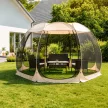 CAMA Garden Gazebo 395 cm Beige/Black
