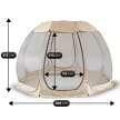 CAMA Garden Gazebo 395 cm Beige/Black