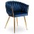 Fonott bársony szék sötétkék színben, CAPI