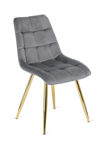 Szék szürke bársony kivitelben. CARO