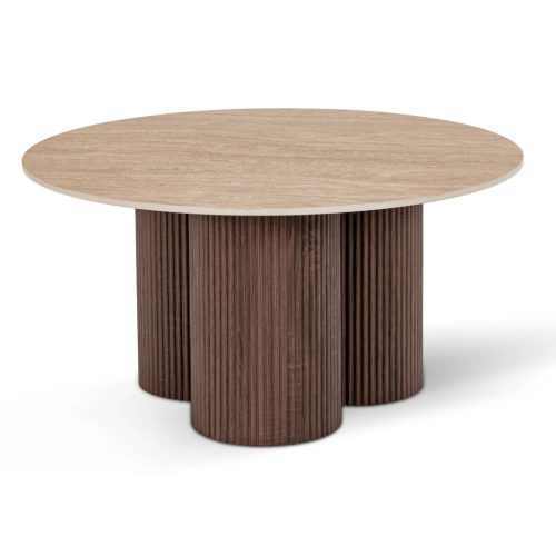 Dohányzóasztal VENICE fehér márvány/arany