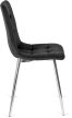 Szék fekete színben, bársony kárpittal CESAR
