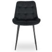Szék fekete színben, bársony kárpittal CHRIS
