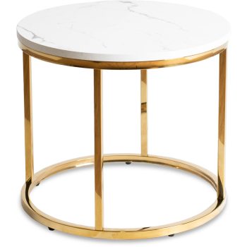 Asztal fehér márvány/arany színben CLIFF