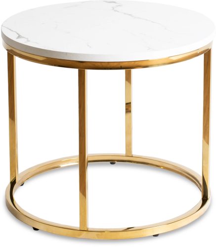 Asztal fehér márvány/arany színben CLIFF