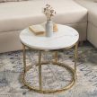 Asztal fehér márvány/arany színben CLIFF