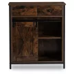 COLE Chest of Drawers 70 cm Rustic Oak/Black
