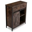 COLE Chest of Drawers 70 cm Rustic Oak/Black