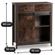 COLE Chest of Drawers 70 cm Rustic Oak/Black