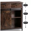 COLE Chest of Drawers 70 cm Rustic Oak/Black