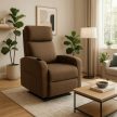COLTON Electric Lift Recliner Armchair Brown