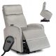 COLTON Electric Lift Recliner Armchair Grey Velvet