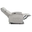 COLTON Electric Lift Recliner Armchair Grey Velvet