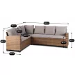 Garden furniture set COMODO brown and grey
