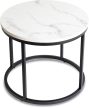 Asztal fehér márvány/fekete színben CONNY