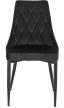 Szék fekete színben, bársony kárpittal CORK