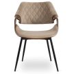 Stolička DAKOTA zamat béžová / orech