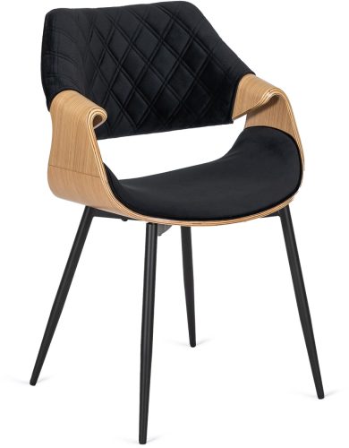 Stolička DAKOTA zamat čierna / dub zlatý