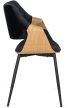 Stolička DAKOTA zamat čierna / dub zlatý
