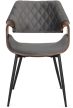 Stolička DAKOTA zamat sivá / orech