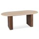 Ovális étkezőasztal 200 cm méretben, travertin/dió színben DARIO