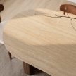 Ovális étkezőasztal 200 cm méretben, travertin/dió színben DARIO