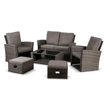 Záhradný nábytok set sivá – DELGADO