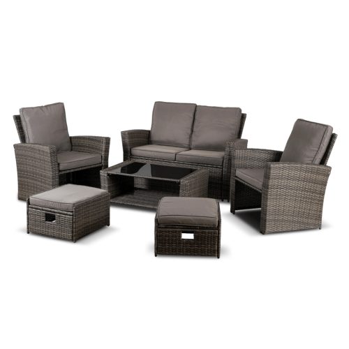 Kerti bútor szett szürke színben – DELGADO