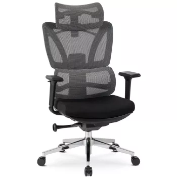 DELSIN forgószék ergonomikus fekete lábtartóval