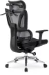 DELSIN forgószék ergonomikus fekete lábtartóval