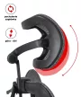 DELSIN forgószék ergonomikus fekete lábtartóval