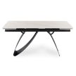 Kihúzható kerámia étkezőasztal 160–220 cm méretben, fehér márvány/fekete színben DEVON