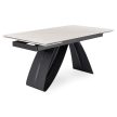 Kihúzható kerámia étkezőasztal 160–220 cm méretben, fehér márvány/fekete színben DEVON
