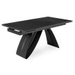 Kihúzható kerámia étkezőasztal 160–220 cm méretben, fekete márvány/fekete színben DEVON