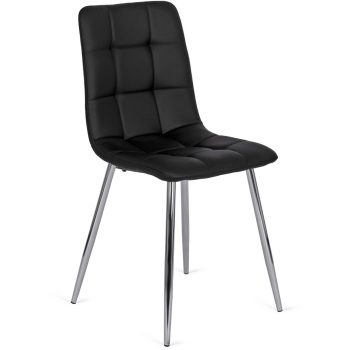 Szék fekete színben, műbőr kárpitozással. ENZO
