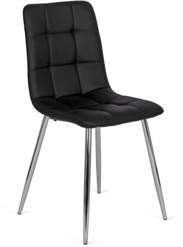 Szék fekete színben, műbőr kárpitozással. ENZO