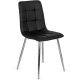 Szék fekete színben, műbőr kárpitozással. ENZO