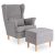 EVAN 2 Lounge Chair with Footrest Grey