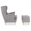 EVAN 2 Lounge Chair with Footrest Grey