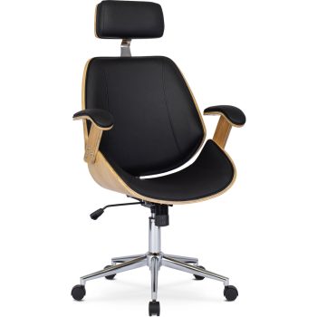 Executive Swivel Chair Oak/Black FABIAN