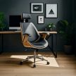 Executive Swivel Chair Oak/Black FABIAN
