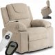 FENIX Electric Lift Recliner Massage Chair Beige Corduroy