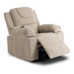 FENIX Electric Lift Recliner Massage Chair Beige Corduroy