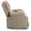 FENIX Electric Lift Recliner Massage Chair Beige Corduroy